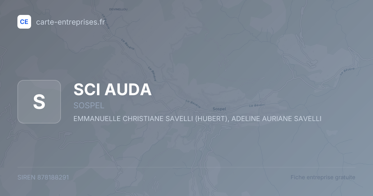 SCI AUDA — 878188291 — fiche entreprise