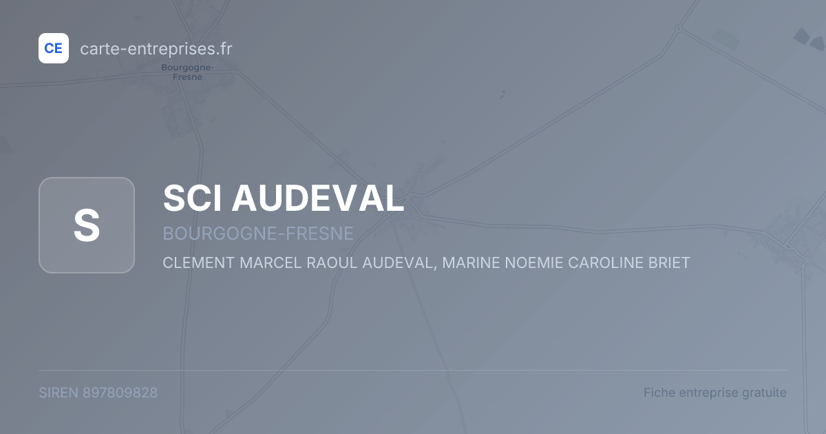 SCI AUDEVAL — 897809828 — fiche entreprise