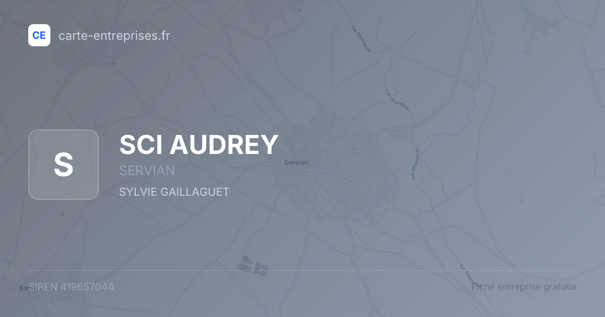 SCI AUDREY — 419657044 — fiche entreprise