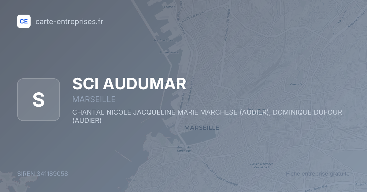 SCI AUDUMAR — 341189058 — fiche entreprise