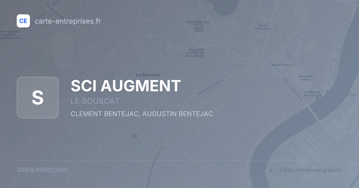 SCI AUGMENT — 899052641 — fiche entreprise