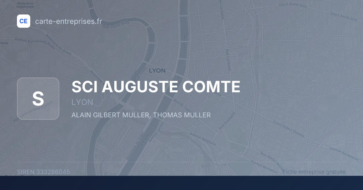 SCI AUGUSTE COMTE — 333286045 — fiche entreprise