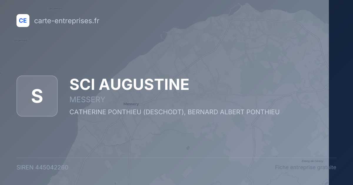 SCI AUGUSTINE — 445042260 — fiche entreprise