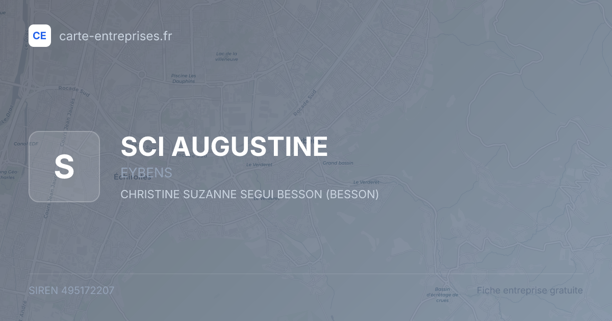 SCI AUGUSTINE — 495172207 — fiche entreprise