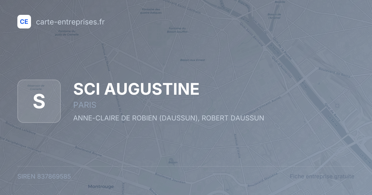SCI AUGUSTINE — 837869585 — fiche entreprise