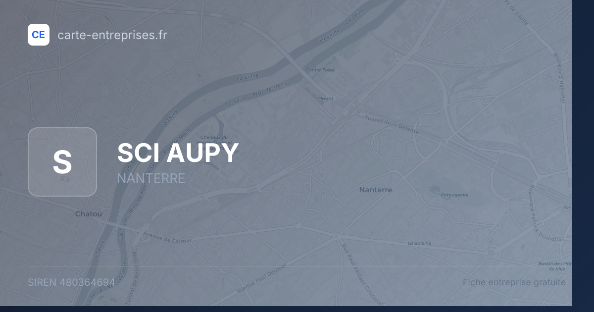 SCI AUPY — 480364694 — fiche entreprise