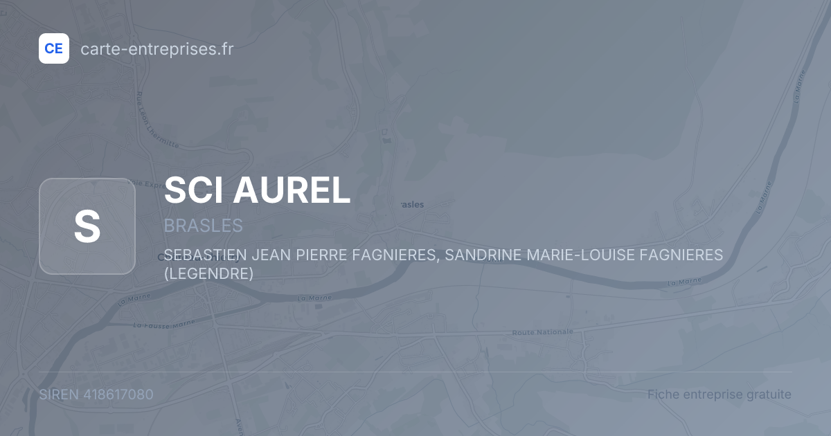 SCI AUREL — 418617080 — fiche entreprise