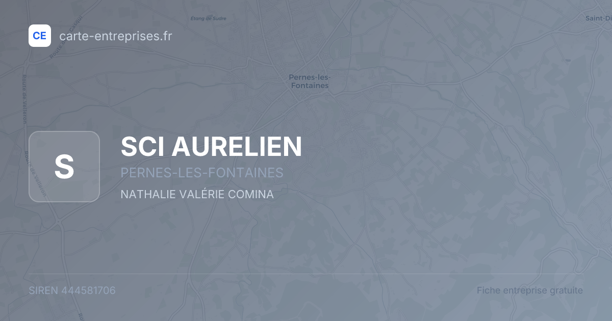 SCI AURELIEN — 444581706 — fiche entreprise