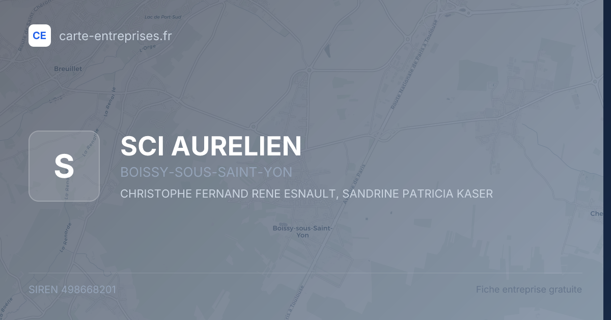 SCI AURELIEN — 498668201 — fiche entreprise