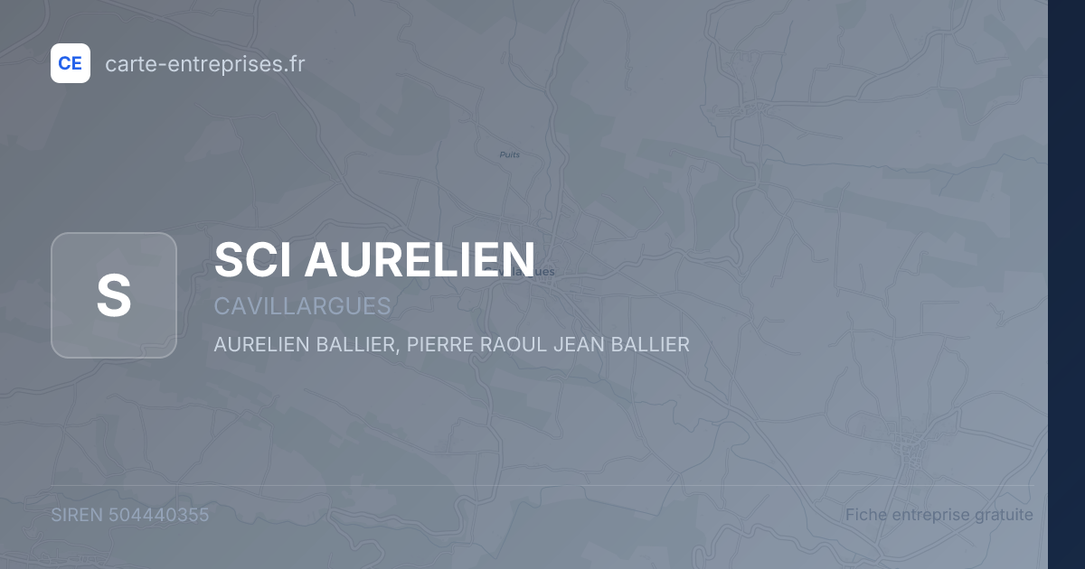 SCI AURELIEN — 504440355 — fiche entreprise