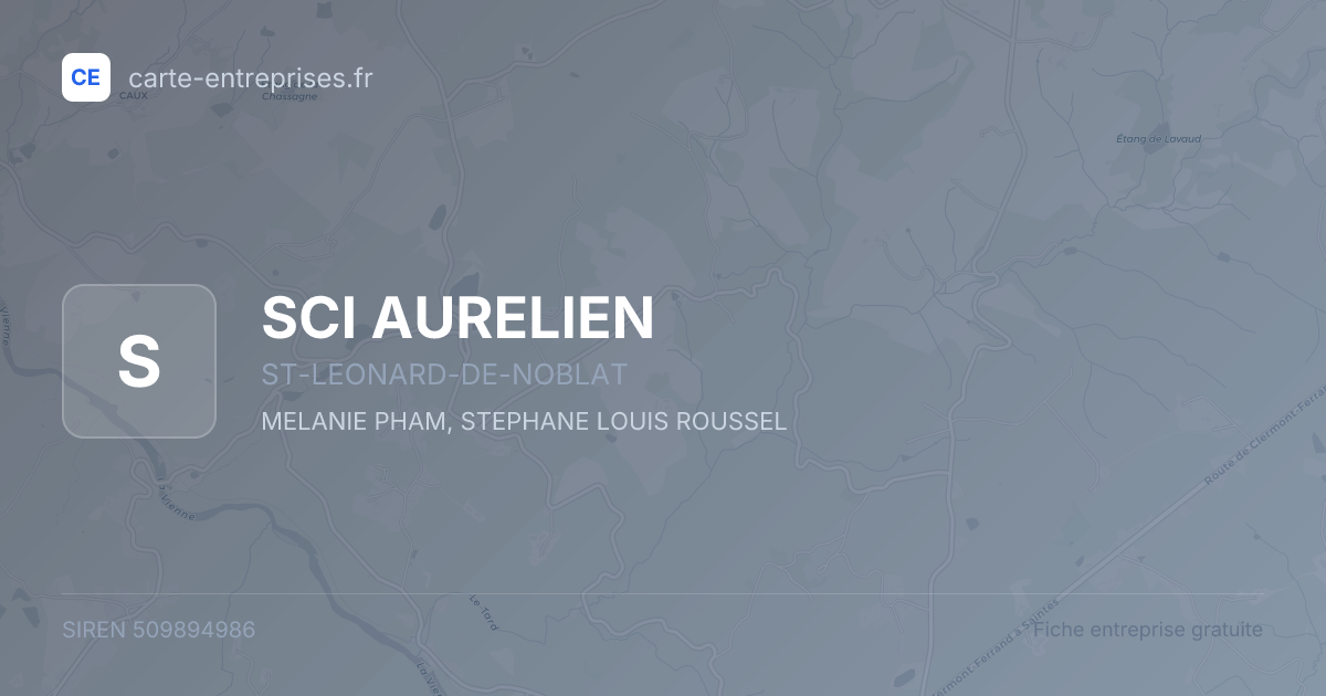 SCI AURELIEN — 509894986 — fiche entreprise