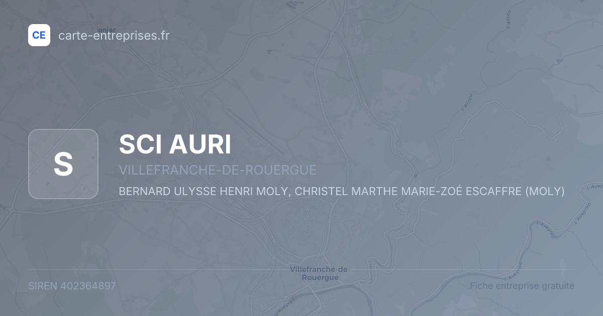 SCI AURI — 402364897 — fiche entreprise