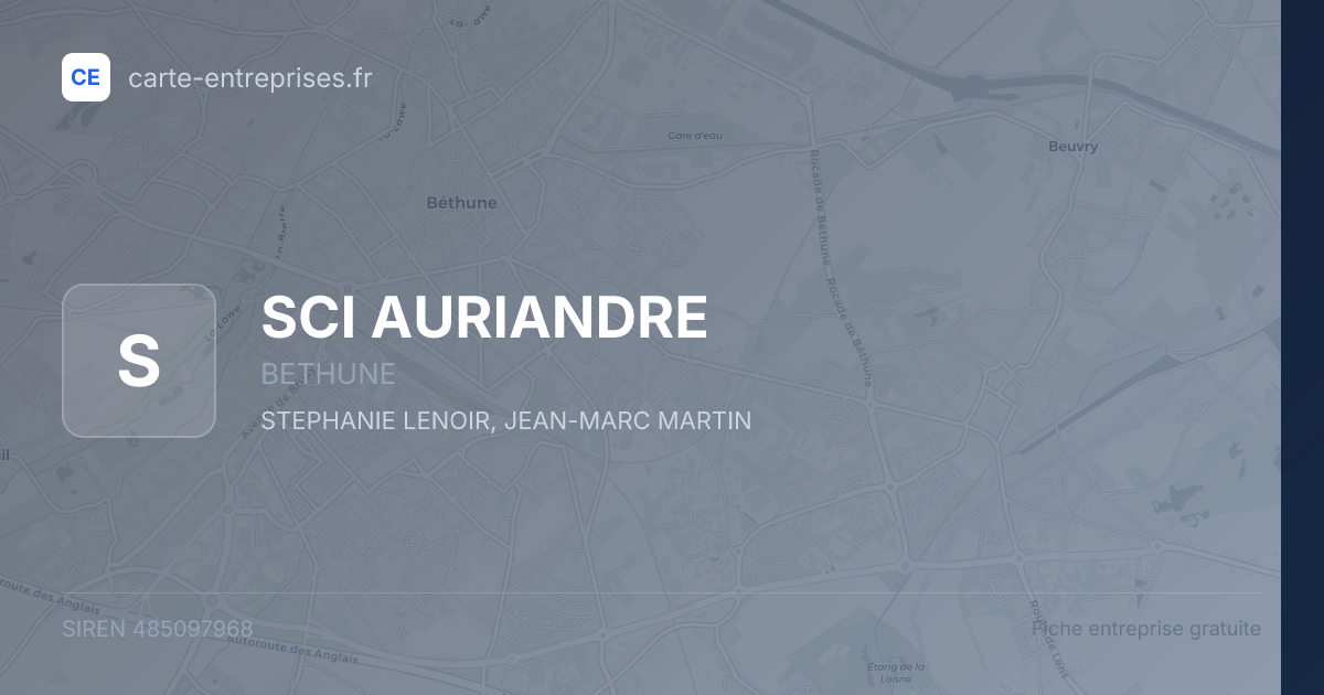 SCI AURIANDRE — 485097968 — fiche entreprise