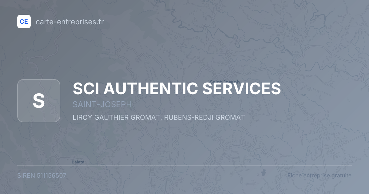 SCI AUTHENTIC SERVICES — 511156507 — fiche entreprise