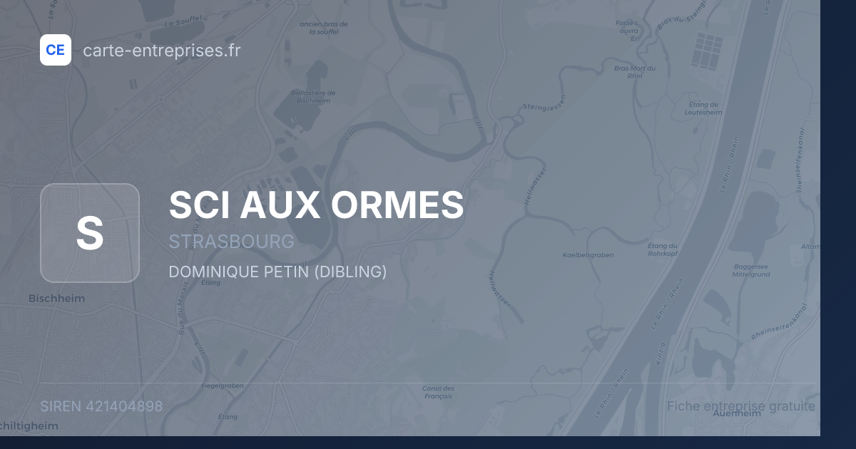 SCI AUX ORMES — 421404898 — fiche entreprise