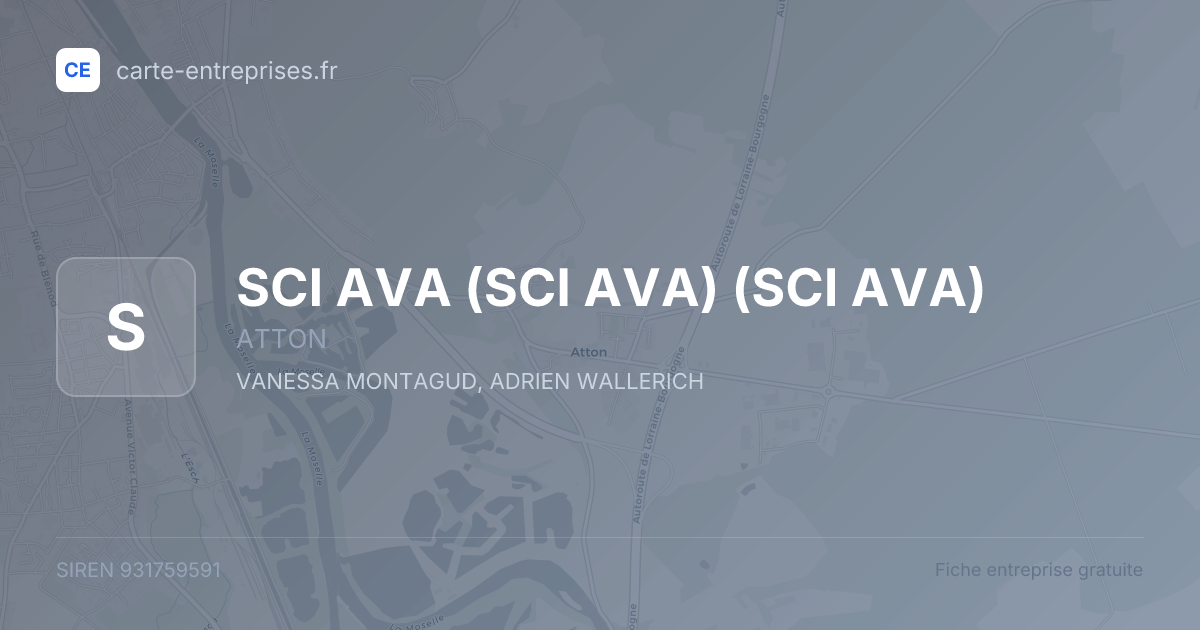 SCI AVA (SCI AVA) (SCI AVA) — 931759591 — fiche entreprise