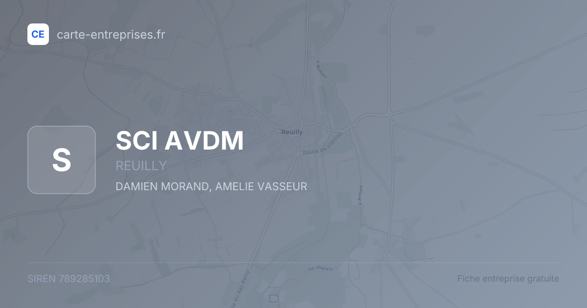 SCI AVDM — 789285103 — fiche entreprise