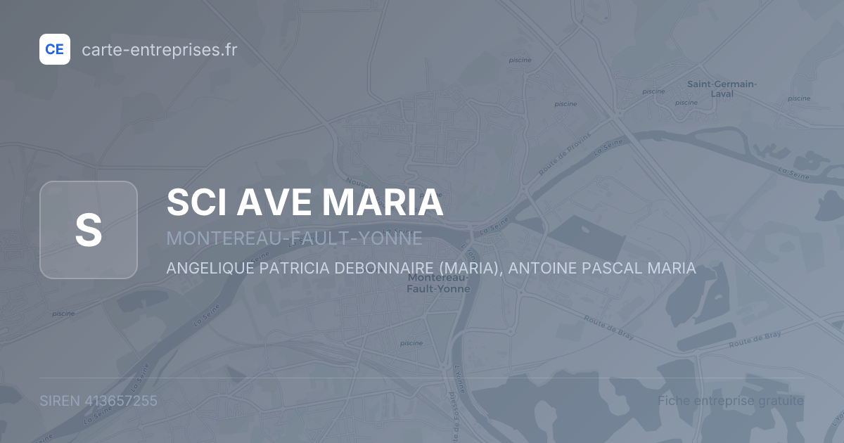 SCI AVE MARIA — 413657255 — fiche entreprise