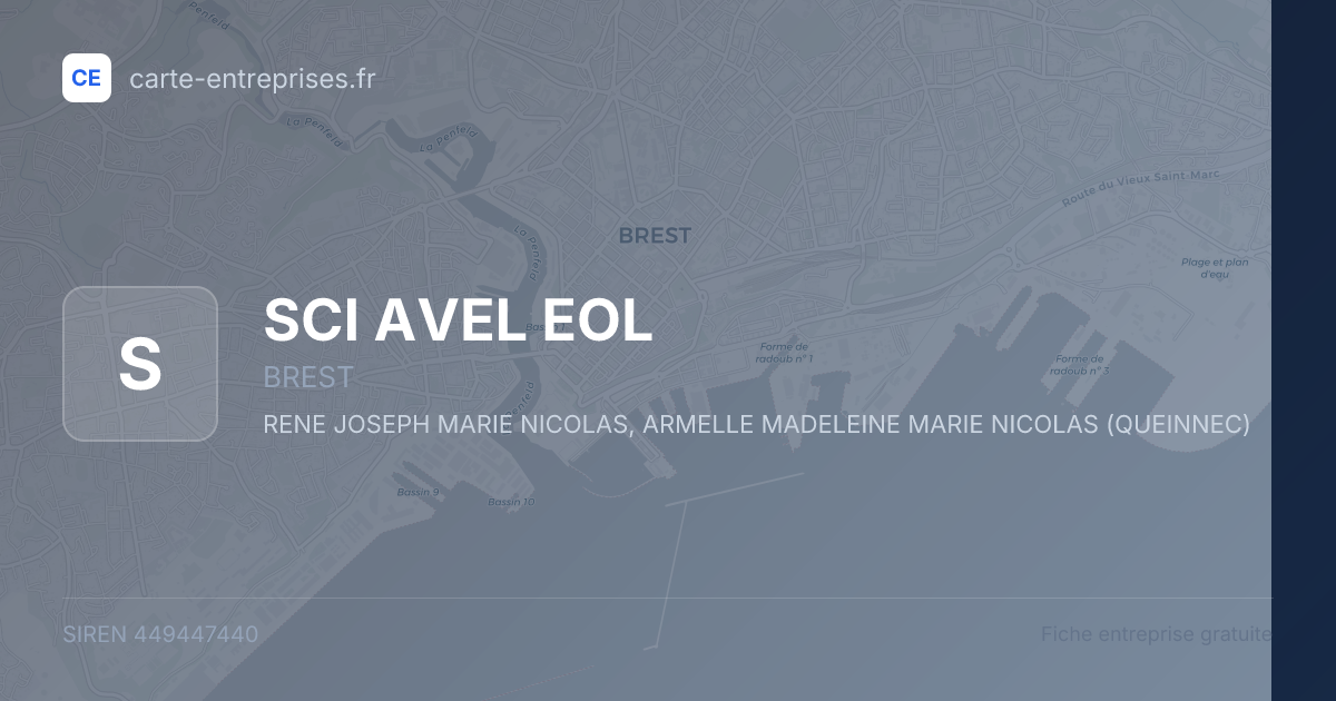 SCI AVEL EOL — 449447440 — fiche entreprise