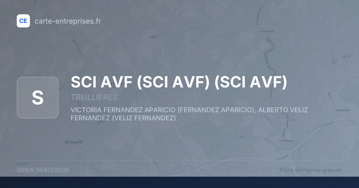 SCI AVF (SCI AVF) (SCI AVF) — 994559508 — fiche entreprise