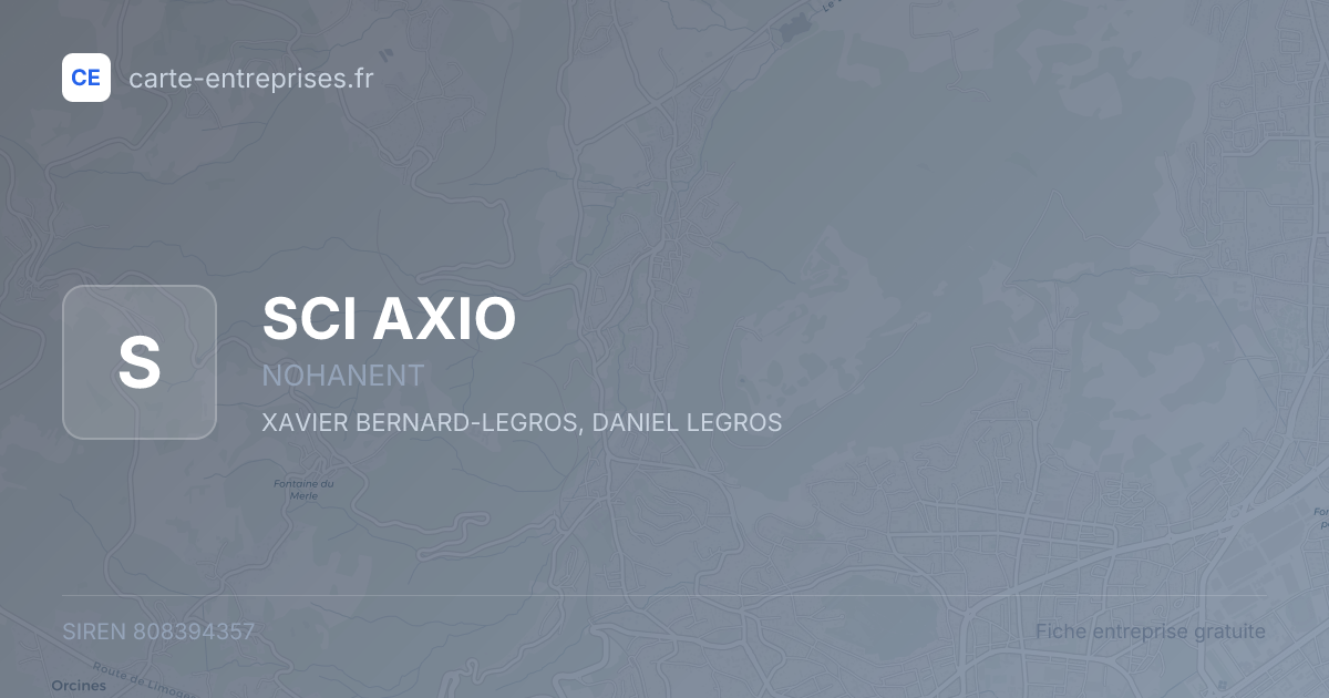 SCI AXIO — 808394357 — fiche entreprise