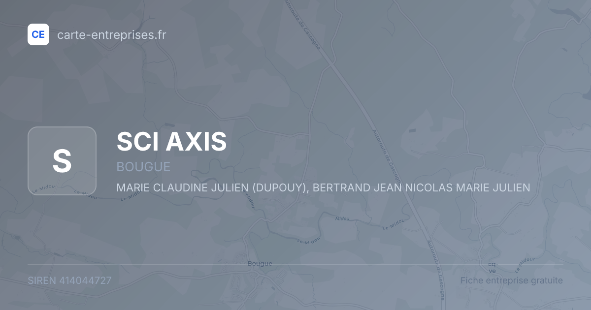 SCI AXIS — 414044727 — fiche entreprise