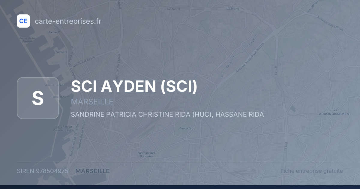 SCI AYDEN (SCI) — 978504975 — fiche entreprise