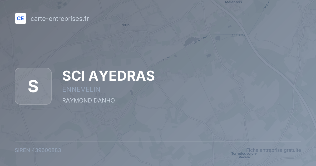 SCI AYEDRAS — 439600883 — fiche entreprise