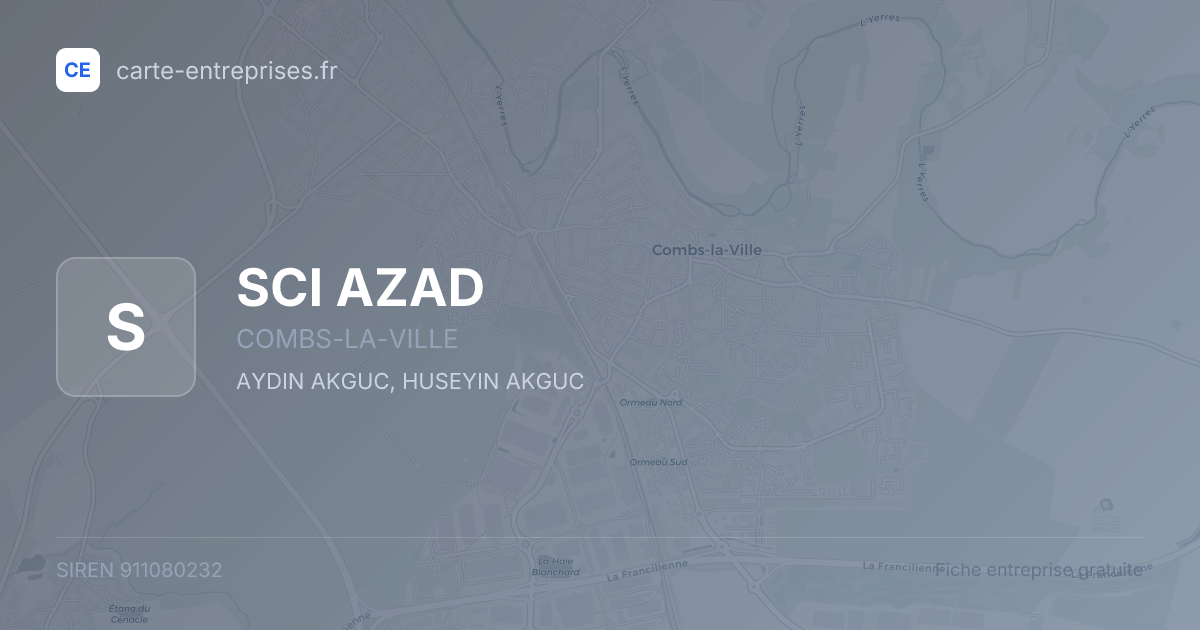 SCI AZAD — 911080232 — fiche entreprise