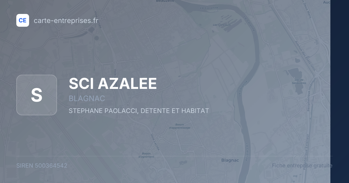 SCI AZALEE — 500364542 — fiche entreprise