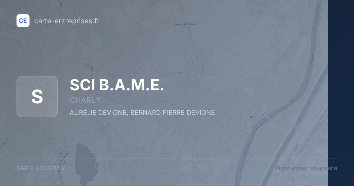 SCI B.A.M.E. — 445021736 — fiche entreprise