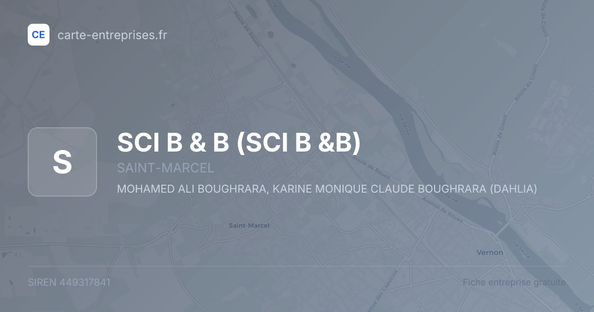SCI B & B (SCI B &B) — 449317841 — fiche entreprise