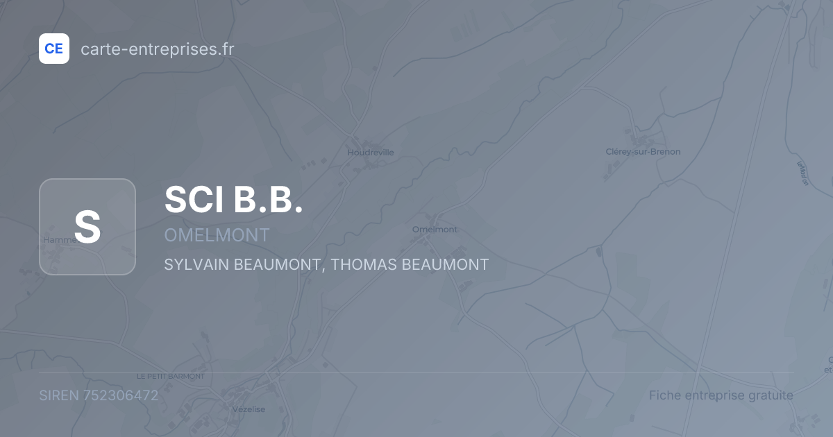 SCI B.B. — 752306472 — fiche entreprise