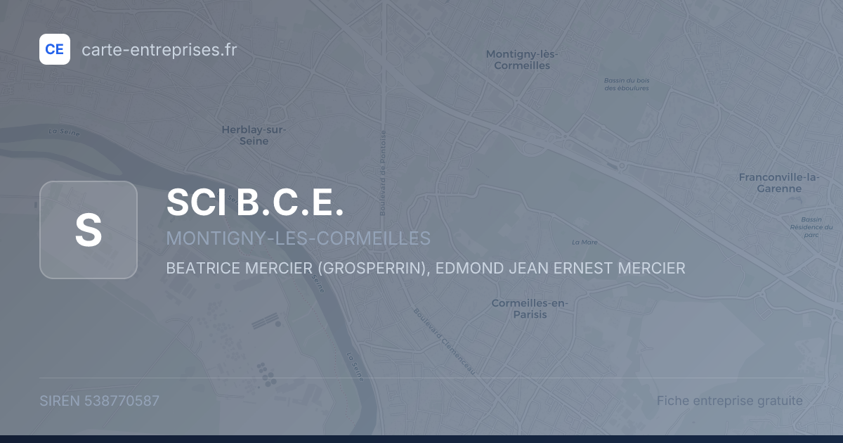 SCI B.C.E. — 538770587 — fiche entreprise