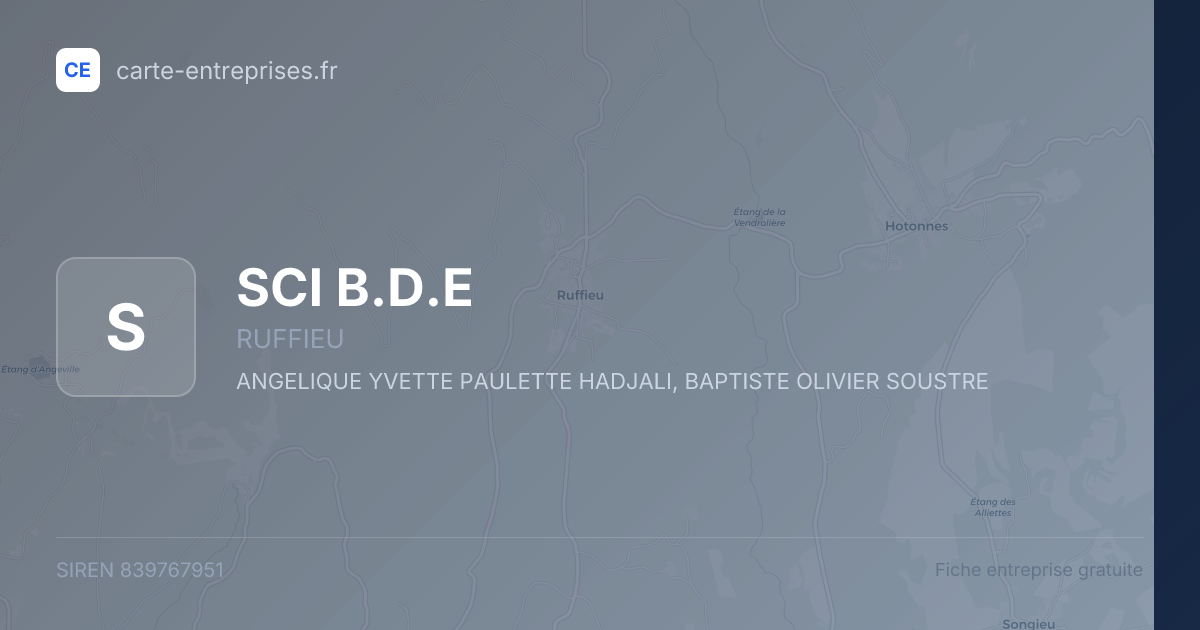 SCI B.D.E — 839767951 — fiche entreprise