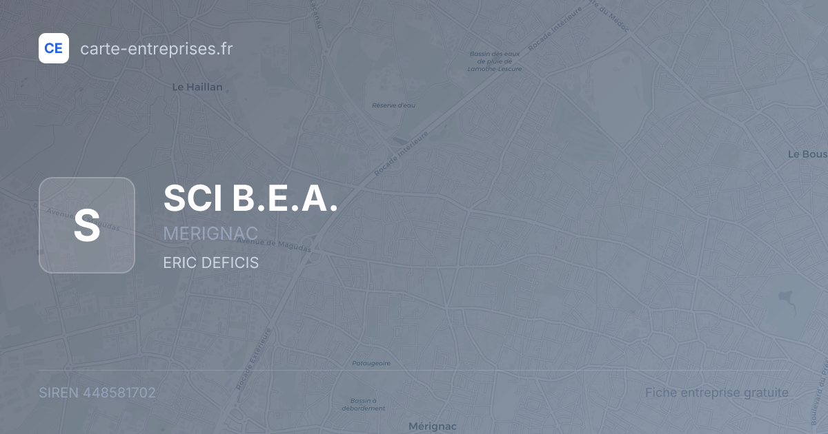 SCI B.E.A. — 448581702 — fiche entreprise
