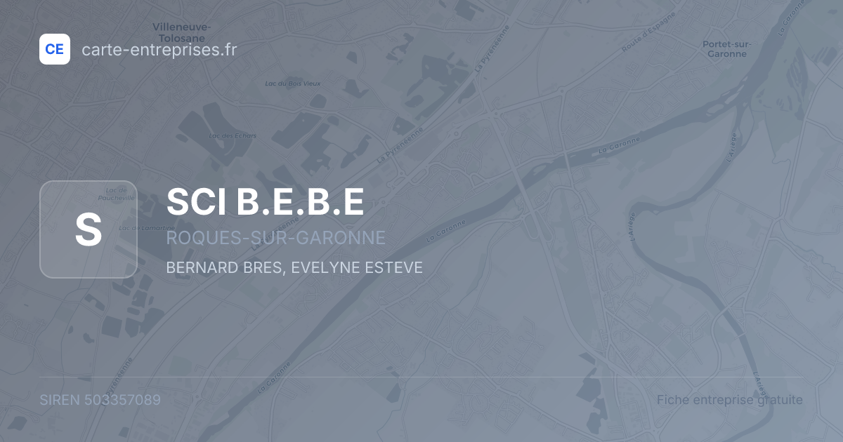 SCI B.E.B.E — 503357089 — fiche entreprise