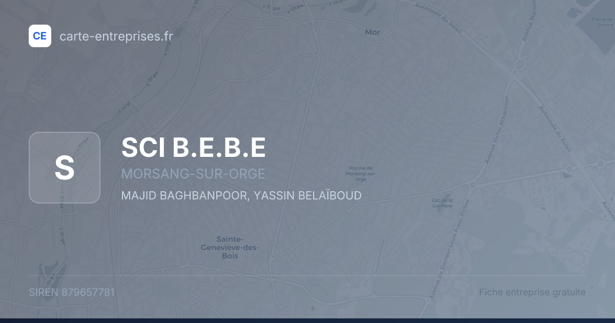 SCI B.E.B.E — 879657781 — fiche entreprise