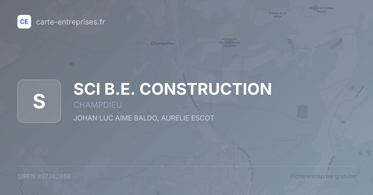 SCI B.E. CONSTRUCTION — 897742656 — fiche entreprise