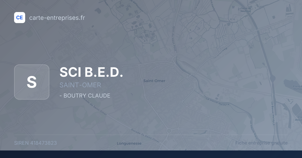 SCI B.E.D. — 418473823 — fiche entreprise