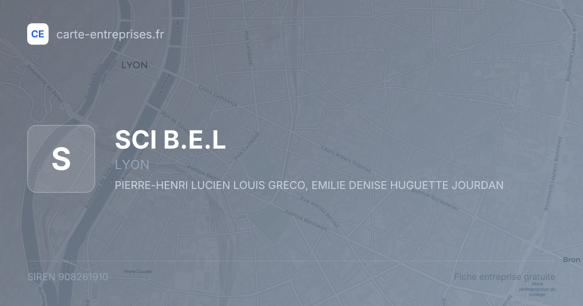 SCI B.E.L — 908261910 — fiche entreprise