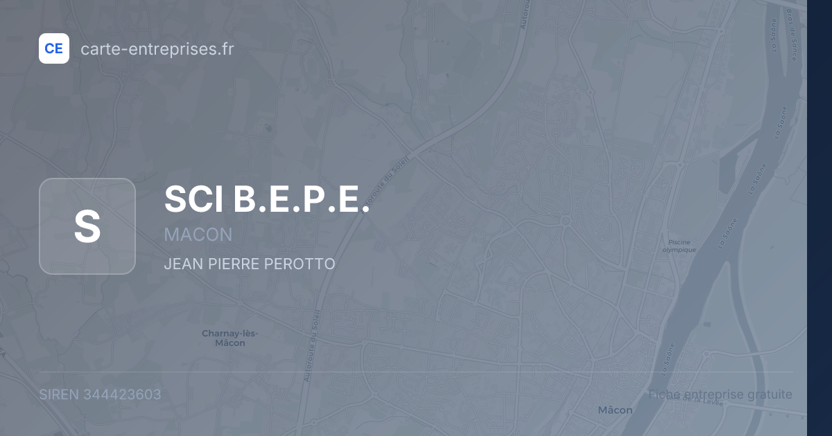 SCI B.E.P.E. — 344423603 — fiche entreprise