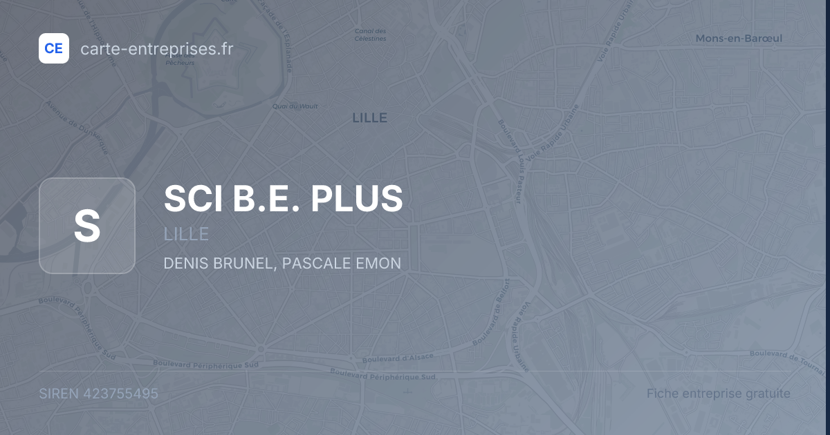 SCI  B.E. PLUS — 423755495 — fiche entreprise