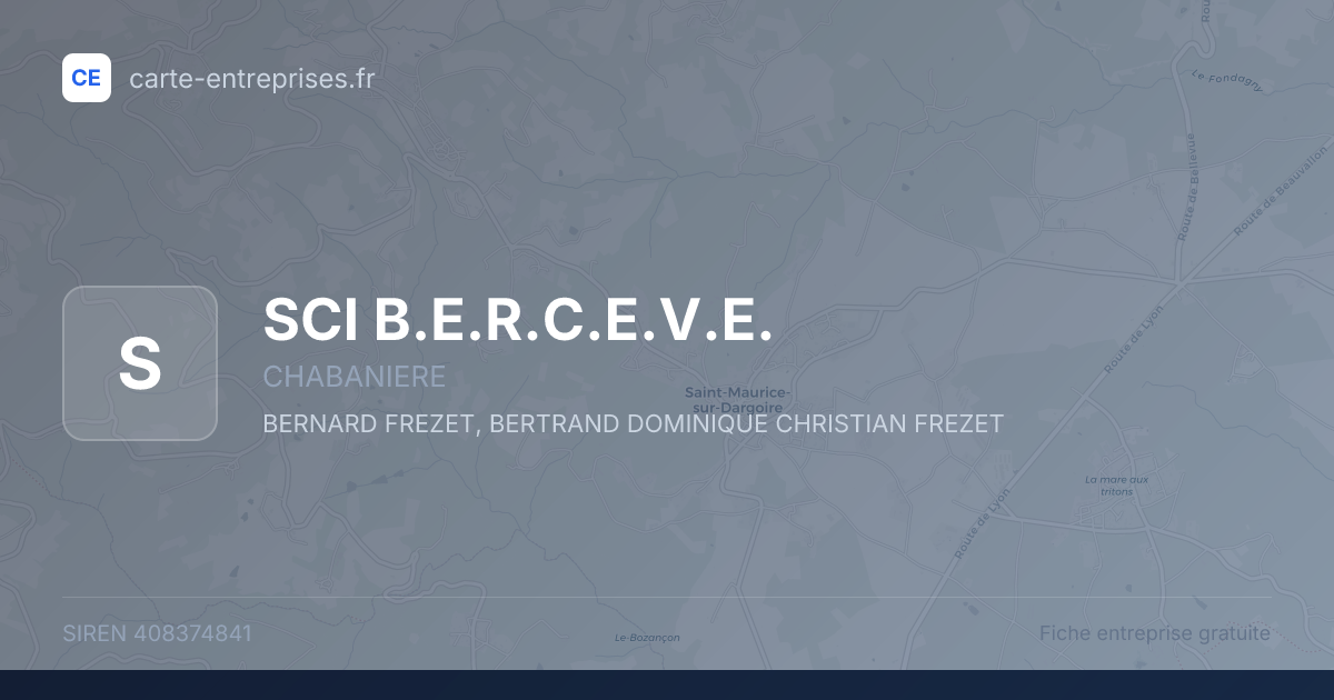 SCI B.E.R.C.E.V.E. — 408374841 — fiche entreprise
