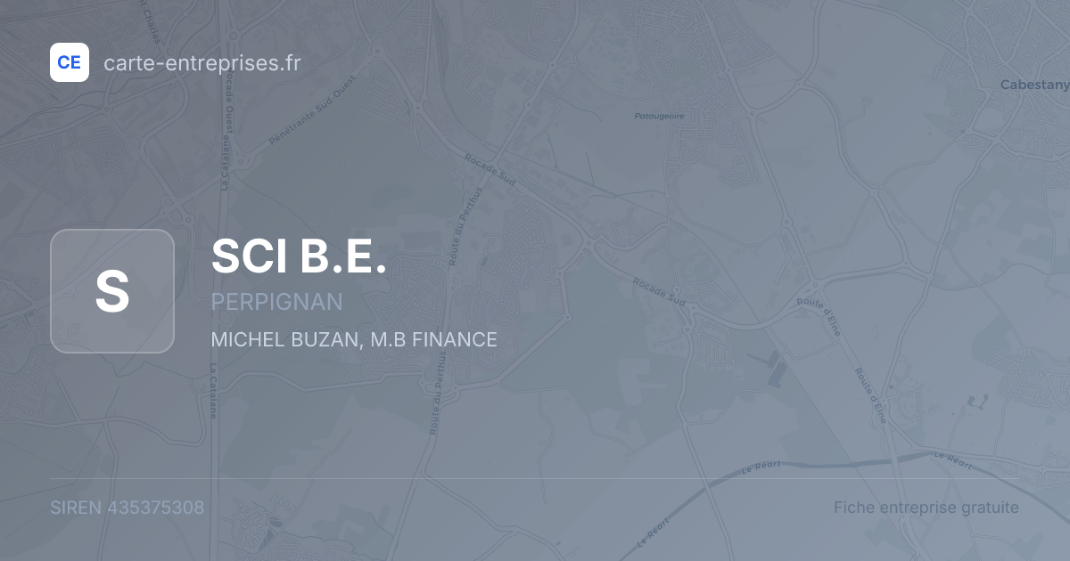 SCI B.E. — 435375308 — fiche entreprise