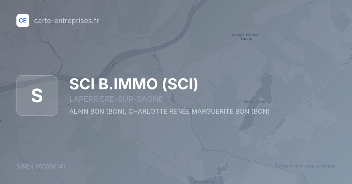 SCI B.IMMO (SCI) — 953598141 — fiche entreprise