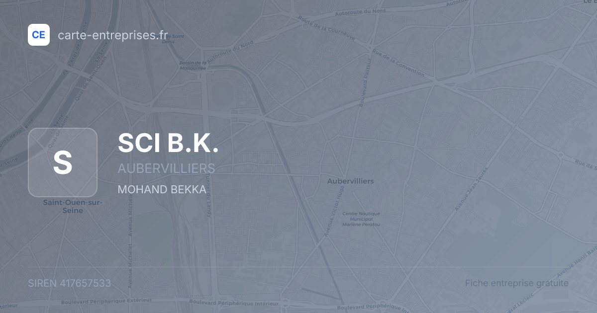 SCI B.K. — 417657533 — fiche entreprise