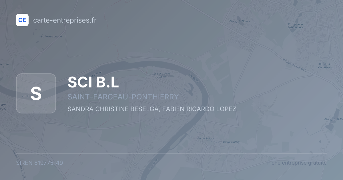 SCI B.L — 819775149 — fiche entreprise