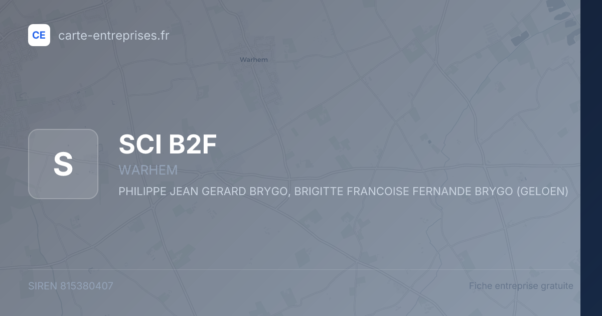 SCI B2F — 815380407 — fiche entreprise