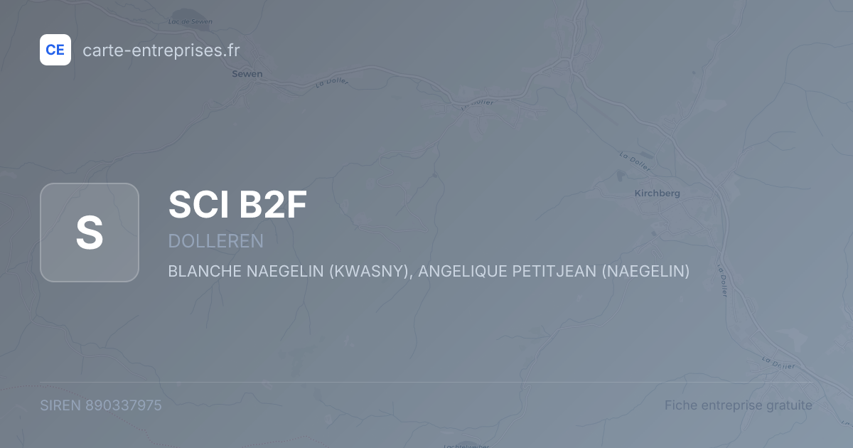 SCI B2F — 890337975 — fiche entreprise
